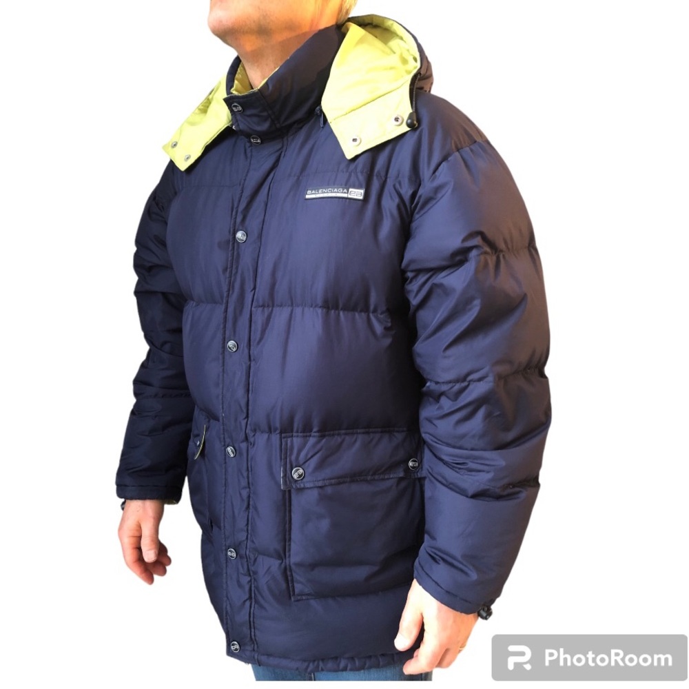 Balenciaga Puffer, Mens Down Ski Jacket Sz L, w/removable hood
